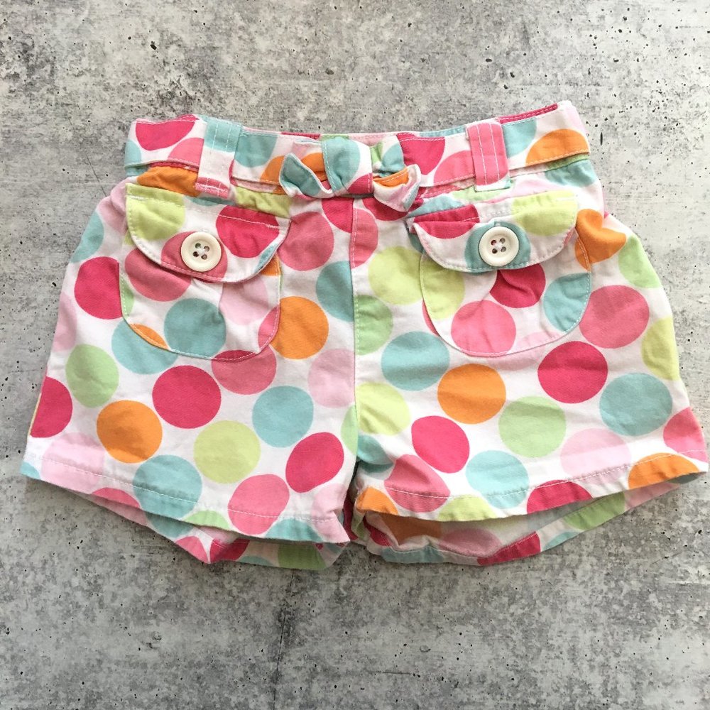 Gymboree Colorful Polka Dot Front Pocket Shorts, Size 4T